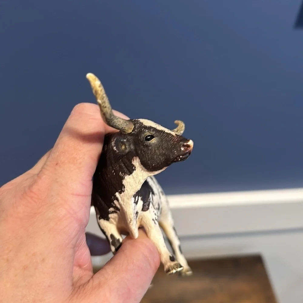 Schleich One Texas Longhorn Bull Steer #D73527 Retired Ranch Animal 2012.